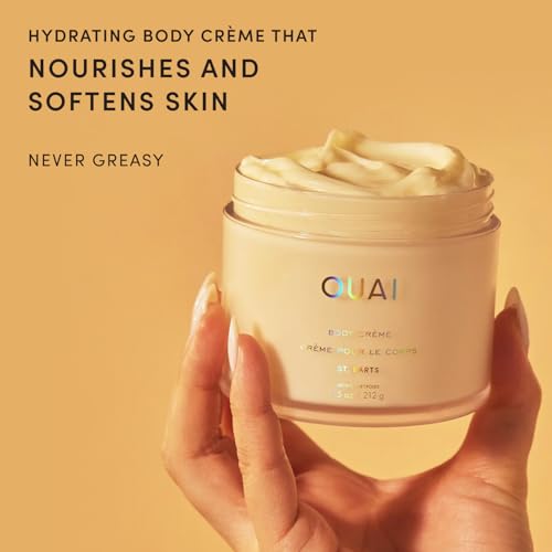 OUAI St. Barts Body Cream - Hydrating Whipped Moisturizer with Cupuaçu Butter & Coconut Oil (7.5 Oz)