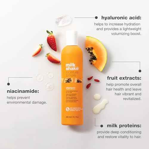milk_shake Moisture & More Shampoo ? Moisturizing Shampoo for Dry, Dull Hair | Restores Moisture and Shine | 10.1 Fl Oz/Tropical Scent