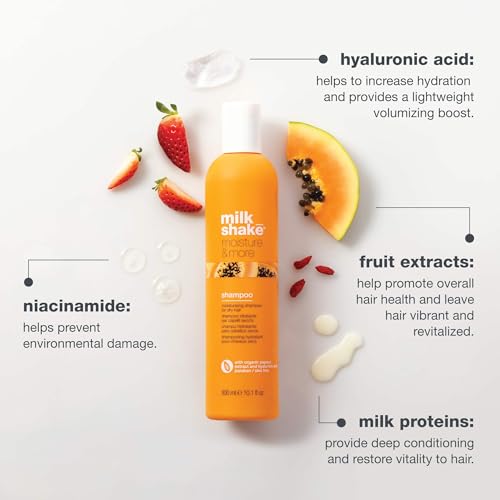 Milk_shake Moisture & More Shampoo ? Moisturizing Shampoo for Dry, Dull Hair | Restores Moisture and Shine | 10.1 Fl Oz/Tropical Scent