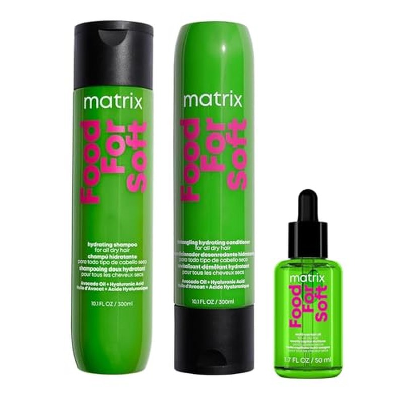 MATRIX Food For Soft Hydrating Hair Care Set - Shampoo, Conditioner & Oil