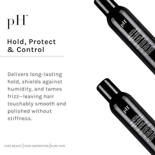 pH PURE HAIR Extra Hold Hairspray - Strong, Anti-Frizz & Humidity-Resistant Non-Aerosol Hair Spray with Floral Scent - Fast-Dry - 10.1 oz