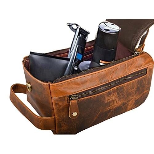 Hulara Travel Toiletry Bag, Unisex Water-Resistant Travel Kit, Portable Shaving & Cosmetics Organizer Pouch for Men & Women - Make up Kit Compact Bathroom Essentials Unisex Dopp Kit