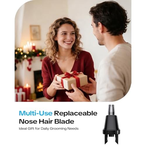 Nose & Ear Hair Trimmer Replacement Head Men for O Blade QP2834 QP2724 QP2520/30, QP2620/30, QP65XX Pro, 360¡Æ Rotary, Smooth Gentle Effective Hair Removal, Easy Clean/Replace, 1PC Black