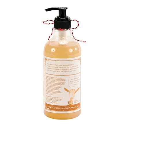 San Francisco Soap Company Clean & Caprine Goat Milk Hand Soap | Honey | Dye-Free Hand Soap | Enriched with Nourishing Goat Milk | Unisex Fragrance | 15.5 Fl oz