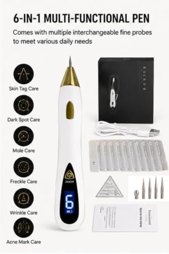 6-in-1 Plasma Pen Skin Tag Remover - 10 Intensity Levels