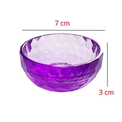 mollensiuer 3 Pieces Acrylic Crystal Facial Mask Mixing Bowl Facial Mud Bowl DIY Stirring Bowls Face Skin Applicator Bowl