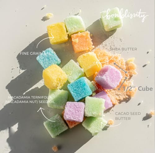 Bonblissity Sugar Scrub Cubes Exfoliating Body Scrub Set - 30 Pcs Assorted
