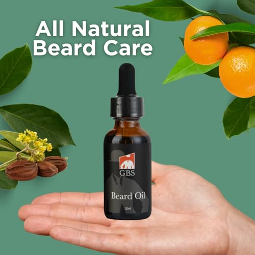 G.B.S Men¡¯s Beard Oil with Glass Dropper - Natural Conditioning Oil for Softening & Moisturizing (1 oz)