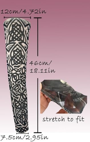 UV Protection Cooling Fake Tattoo Sleeves for Men