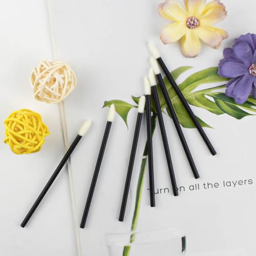 Disposable Lip Brush Set 100 Pcs Cosmetic Applicators for Lipstick & Lip Gloss