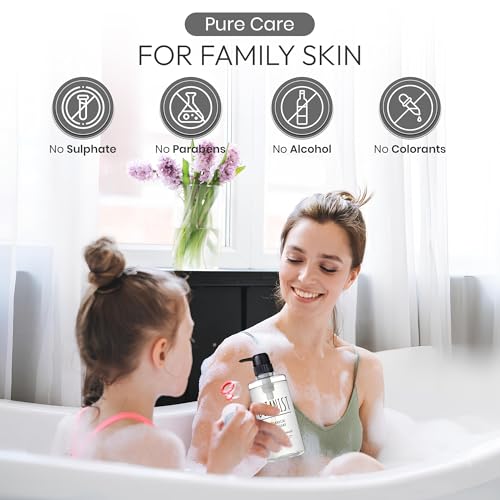 BOTANIST Sensitive Skin Body Wash for Women, Hypoallergenic Body Wash with Shea Butter & Aloe Extract, Hydrating Shower Gel, Sulfate & Paraben Free BODY WASH in Japan 16.5 Fl Oz ROSE & WHITE PEACH 2EA