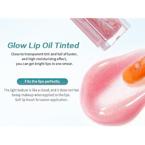 Color Changing Lip Gloss - Non-Sticky Hydrating Lip Oil, High Shine Glassy Finish, PH Reactive Tinted Lip Plumper, Long Lasting Moisture & Glow(3PCS,1 Count)