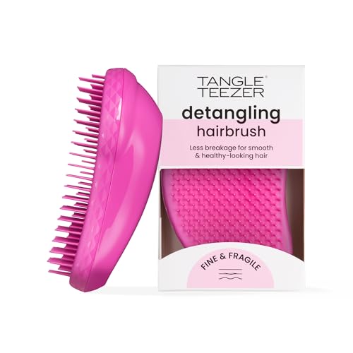 Tangle Teezer, The Fine and Fragile Detangling Hairbrush for Wet and Dry Hair, Colour Treated, Fine, Fragile Hair, Berry Bright