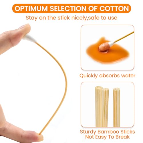 200 PCS Large Cotton Swabs for Dog Ear Cleaning - 6" Long