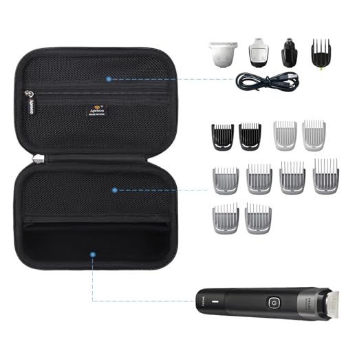 Aproca Hard Case Compatible with Philips NorelcoSeries 3000 5000 MG3740/40 MG3750/50 MG5970/49 Men's Electric Trimmer Shaver, Storage Portable Bag for Accessories (Case Only)