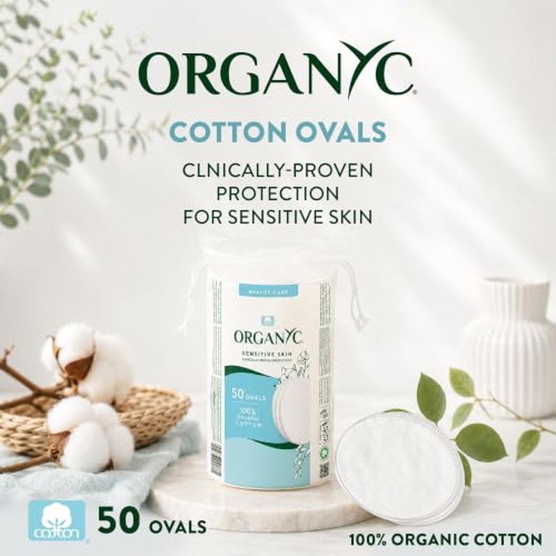 Organyc Organic Cotton Pads, 50 Count - Sensitive Skin
