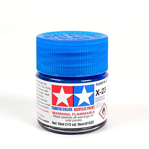 Tamiya X-23 Clear Blue Acrylic Gloss Paint 10ml