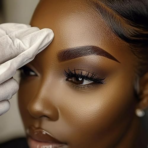 Microblading Eyebrow Pen Soft Black and Black Brown, 2-in-1 Dual-Ended Waterproof Eyebrow Pencil Hair Like Natural Liquid Brow Contouring Pen with Precise Micro-Fork-Tip