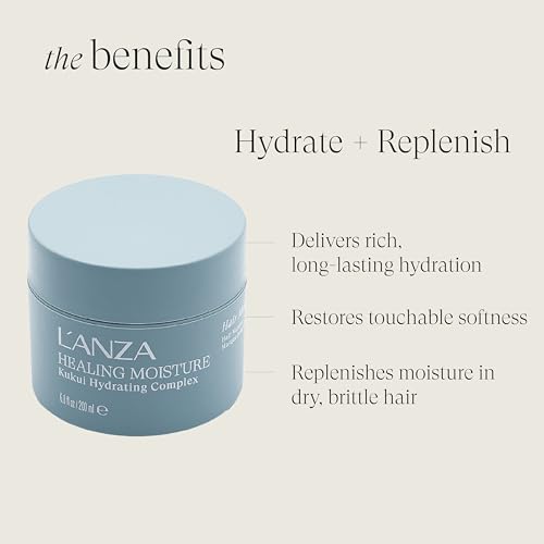 L'ANZA Healing Moisture Moi Moi Hair Masque, Moisturizes and Refreshes Dry and Coarse Hair, Rich With Bamboo Codifying Complex, Sulfate-free, Paraben-free, Gluten-free Formula (6.8 Fl Oz)