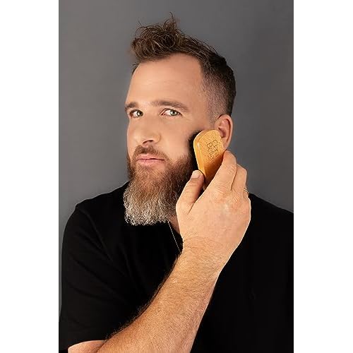 Premium Beard & Mustache Grooming Kit: Boar Bristle Brush & Wide Tooth Comb - Tame & Style Your Facial Hair - Achieve a Flawless Look - for Men - Order Now!