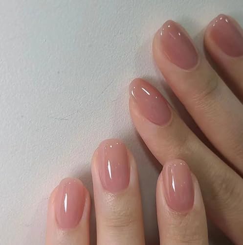 CurvLife Soft Gel Press On Nails - 30Pcs Oval Fake Nails Kit