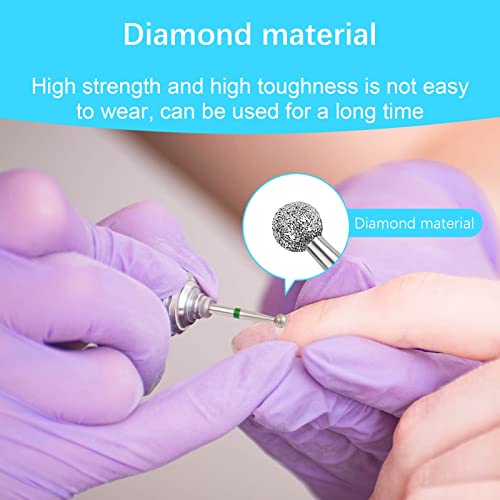 Diamond Cuticle Drill Bits Set - 3pcs for Nail Care and Pedicure - Variation 3Set-A