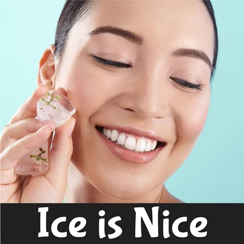 Ice Face Roller - Perfectly shaped for Face, Body, and Under Eyes - Ice Mold for Face Easy Handheld Design - Food-Grade Silicone material - Pamper Yourself with Ice - Facial Beauty Ice Roller (Black)