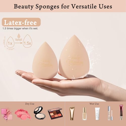 Makeup Sponge Set 7 pcs Latex-Free Blender with Travel Case