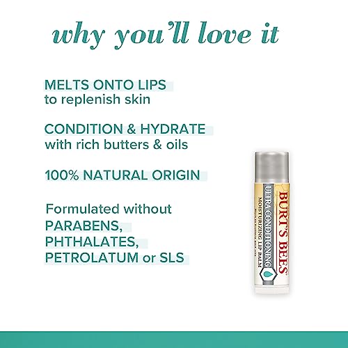 Burt's Bees Ultra Conditioning Lip Balm, 4-Pack 0.15 oz