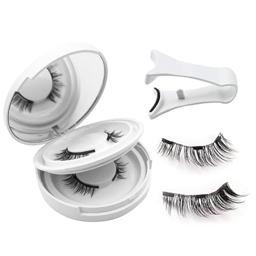 Ginani Magnetic Eyelashes,Ginani Magnet Eyelashes with Applicator Natural Look,Reusable No Glue or Liner Needed Soft Eyelashes Kit for Women(Natural+Simple)