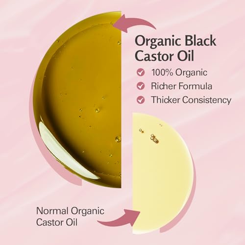 Organic Cold-Pressed Black Castor Oil for Hair Growth - 4 fl oz