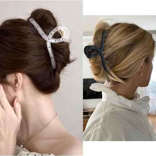 5 Inch Extra Large Claw Clips, 13 cm No Slip Jelly Jumbo No Slip XL Hair Clips for Thick Long Curly Hair, Big Hair Claw Clips, 5 Pack