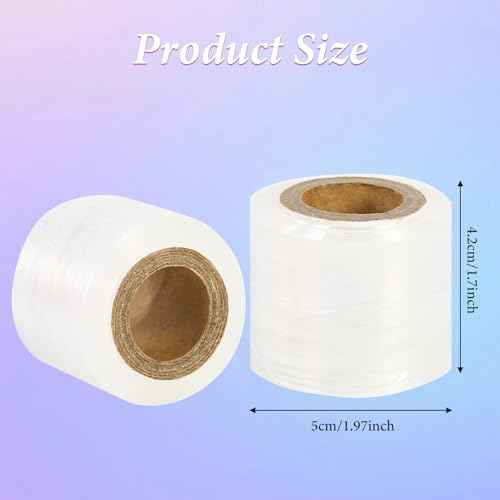 2 Pack Eyebrow Lamination supplies with Ergonomic Slicer, Premium Transparent Preservative Film, Permanent Make Up Cling Wrap Cover Tape Roll Perfect for Lip Brow Lamination Lash Lift