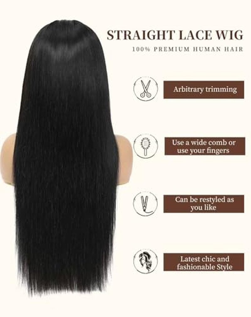13x6 HD Lace Front Wig 30 Inch Straight Human Hair