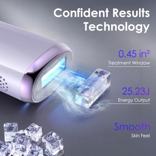 Neubutyan IPL Laser Hair Removal Device 25J Sapphire Ice Cooling Lilac Purple