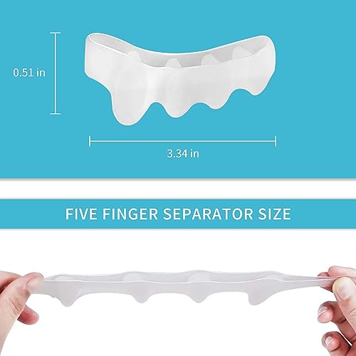 JEVRKAPZ Toe Separators 5 Holes Toe Straightener – Big Toe Align, Bunion Relief