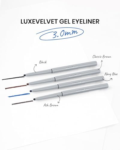 RUBY VIBE CO LuxeVelvet Gel Eyeliner, Black, 3.0mm