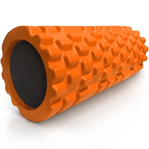 321 Strong Foam Roller - Medium Density Deep Tissue Massager for Muscle Massage and Myofascial Trigger Point Release, with 4K eBook - Orange