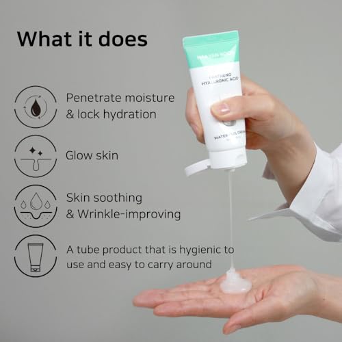 Pantheno Hyaluronic Acid Watery Gel Cream 1.86 Oz / 55ml, with Hyaluronic Acid,Panthenol,Centella & Hydrating gel texture, Korean Skincare
