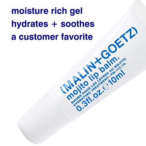 Malin + Goetz Mojito Lip Moisturizer for Men & Women, 0.3 fl. oz. - Hydrating Lip Gel for Chapped Lips, Nourishing Dry Lip Treatment, No Fragrance or Flavor, Vegan & Cruelty Free