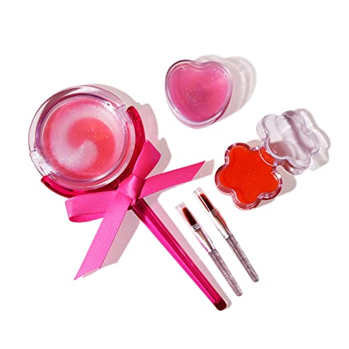 M&U Lip Gloss Set for Girls – 11pc Kit with Fun Shapes