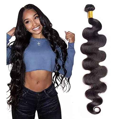 Brazilian Body Wave 1 Bundle 26 Inch Bundles Human Hair 100G Brazilian Virgin Hair Weave Bundles Body Wave Natural Black Color Hair Extensions