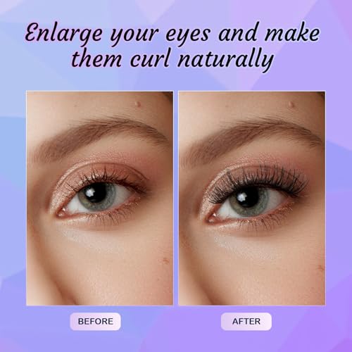 Self Adhesive Eyelashes, No Glue Needed Self Adhesive Lash Clusters, Reusable Pre-Glued Eyelashes No Remover No Residue for Beginners