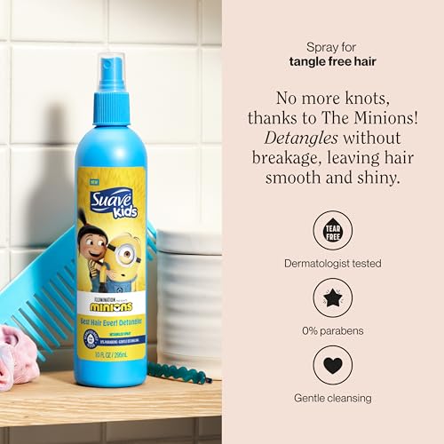Suave Kids Minions Detangler Spray 10 oz, Pack of 6