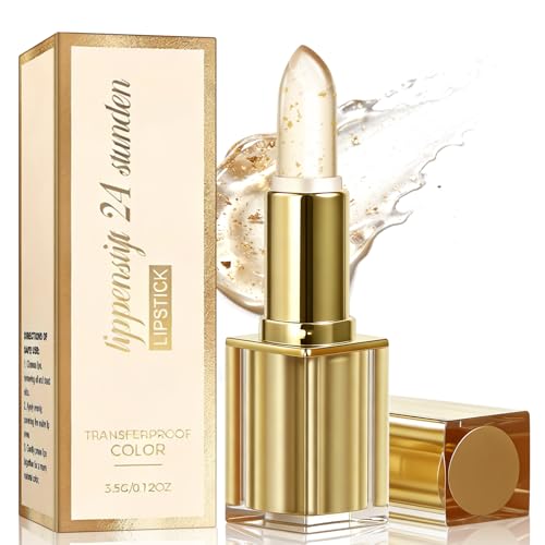 pH Color Changing Lip Balm with 24K Gold, 24H Hydrating