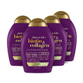OGX Thick & Full + Biotin & Collagen Volumizing Conditioner for Thin Hair, with Vitamin B7 & Hydrolyzed Wheat Protein, Paraben-Free, Sulfate-Free Surfactants, 13 Ounce (Pack of 4)