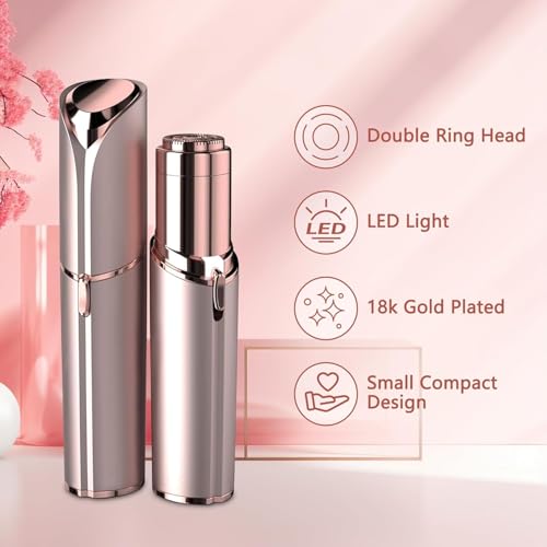 Rechargeable Facial Hair Removal Device with LED Light