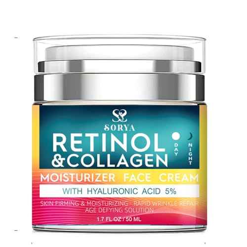 Retinol & Collagen Face Cream ? Anti-Aging Moisturizer for Wrinkles & Fine Lines | Hyaluronic Acid & Peptides | Hydrates & Restores Skin Elasticity