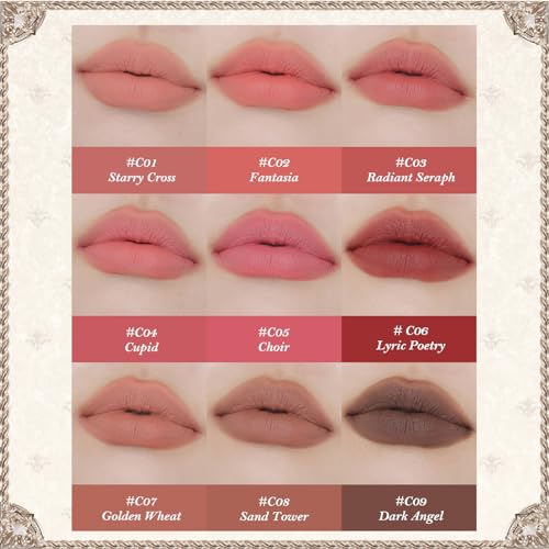 Flower Knows C01 Starry Cross Matte Lipstick - Vegan Moisturizing Lip Mud