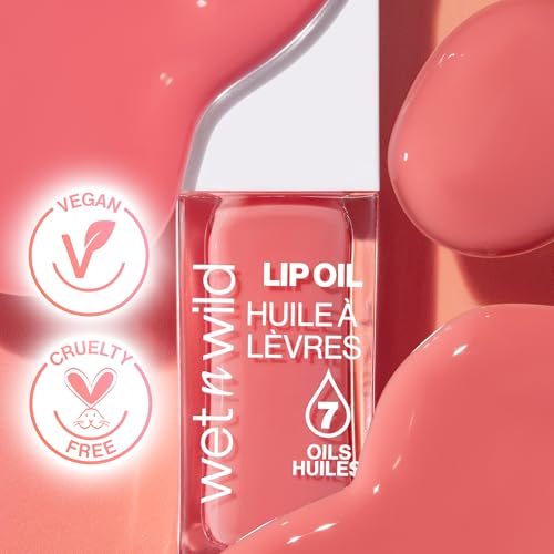 wet n wild Fuzzy Pillow Lip Oil - Hydrating, Lightweight Formula with 7 Oils